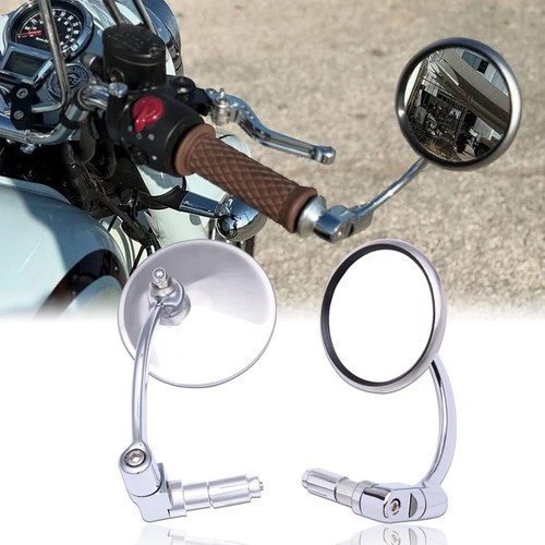 Chrome bar end - chrome, rearview