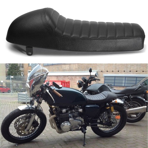 Black cafe racer seat - black,