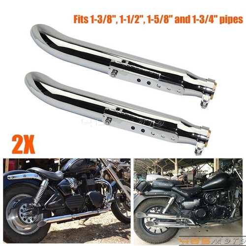 Motorcycle exhaust silencer - 2x,