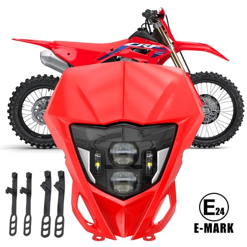 E24 led headlight red - +, mask