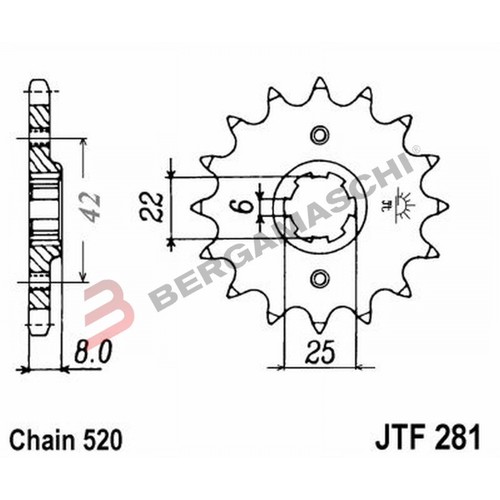 Sprocket 281 z13 - 281, honda